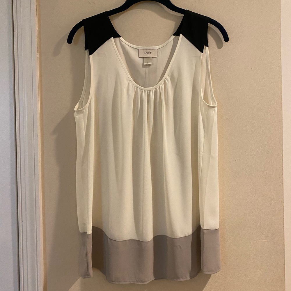 NWT Loft Color blocked Sleeveless top